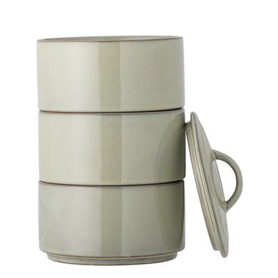 Ebba Burk m/lock Grön Stengods 940 ml in each container Bloomingville Creative