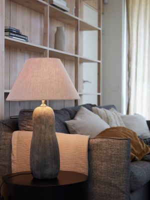 Sally Lampfot inkl Skärm 71 cm Brun | PR Home
