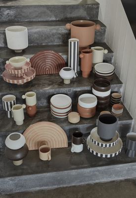 Kruka Grå / Antracit Stengods OYOY LIVING