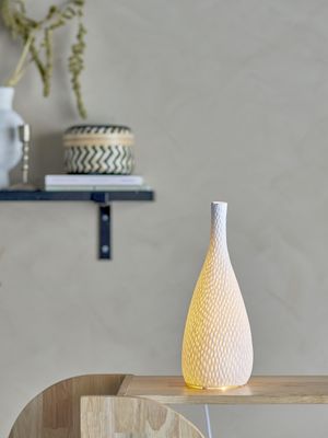 Pela Table lamp Vit Stengods H32cm Bloomingville