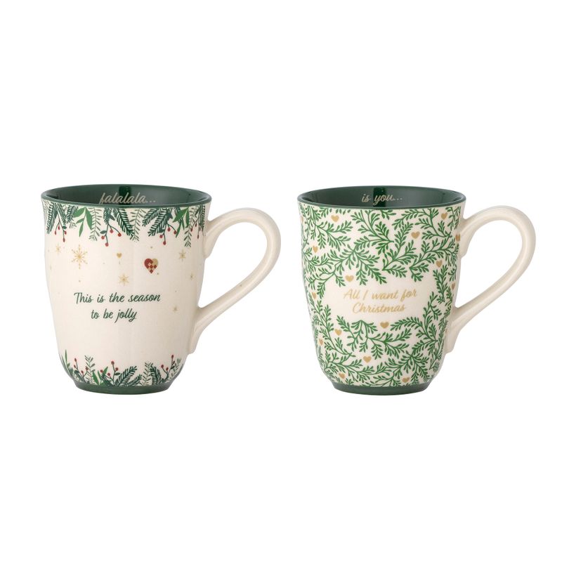 Mugg Grön Stengods Grazia Set om 2 | Bloomingville