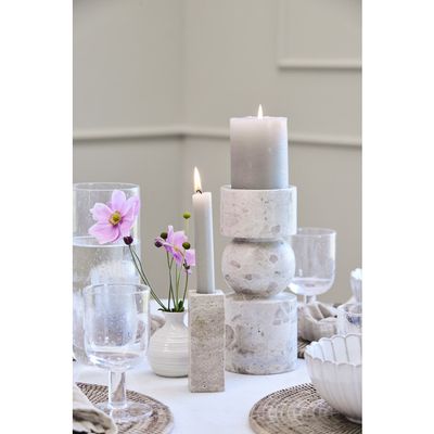 Lene Bjerre Ellia Ljusstake Linne Marmor H23 cm