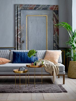 Brickbord Brun Aluminium Sola | Bloomingville