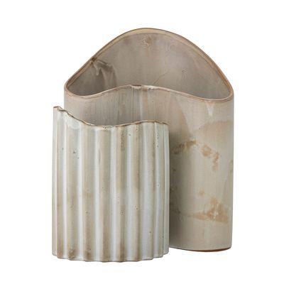 Vas Brun Stengods Henaj Set om 2 | Bloomingville