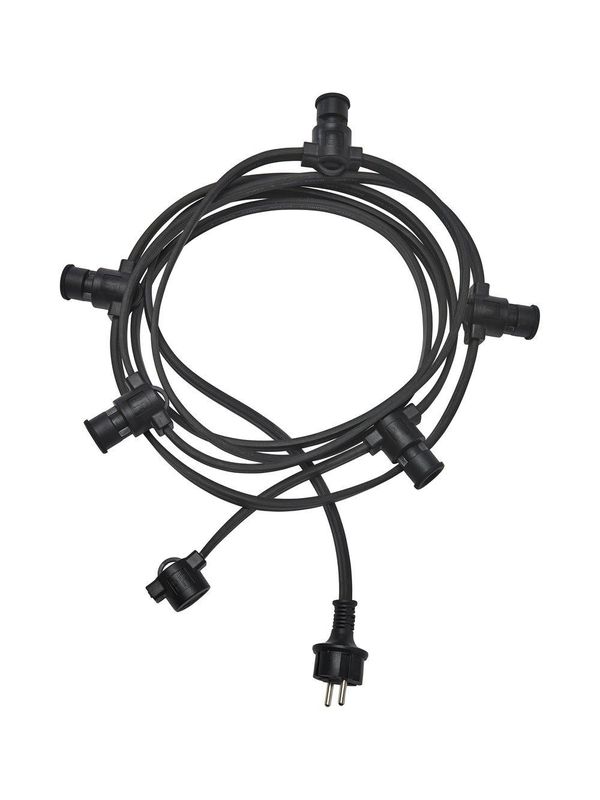 PR Home Ljusslinga 5xE14 Svart IP44, 4,2m