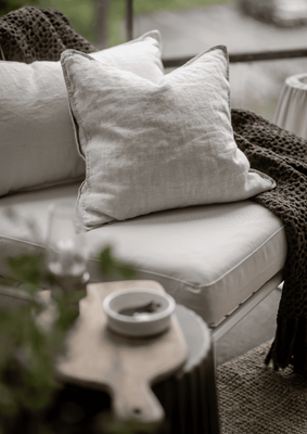 Svanefors Julie Kuddfodral Lin/Vit 45x45 cm