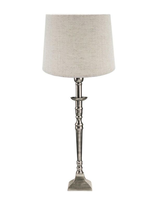 PR Home Salong Bordslampa med lampskärm Silver 55cm
