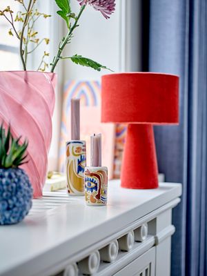 Ljusstake Orange Stengods Horus | Bloomingville