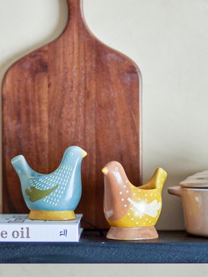 Äggkopp Blå Stengods Birdy Set om 2 | Bloomingville