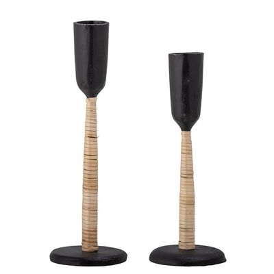 Ljusstake Svart Metall Kesha Set om 2 | Bloomingville