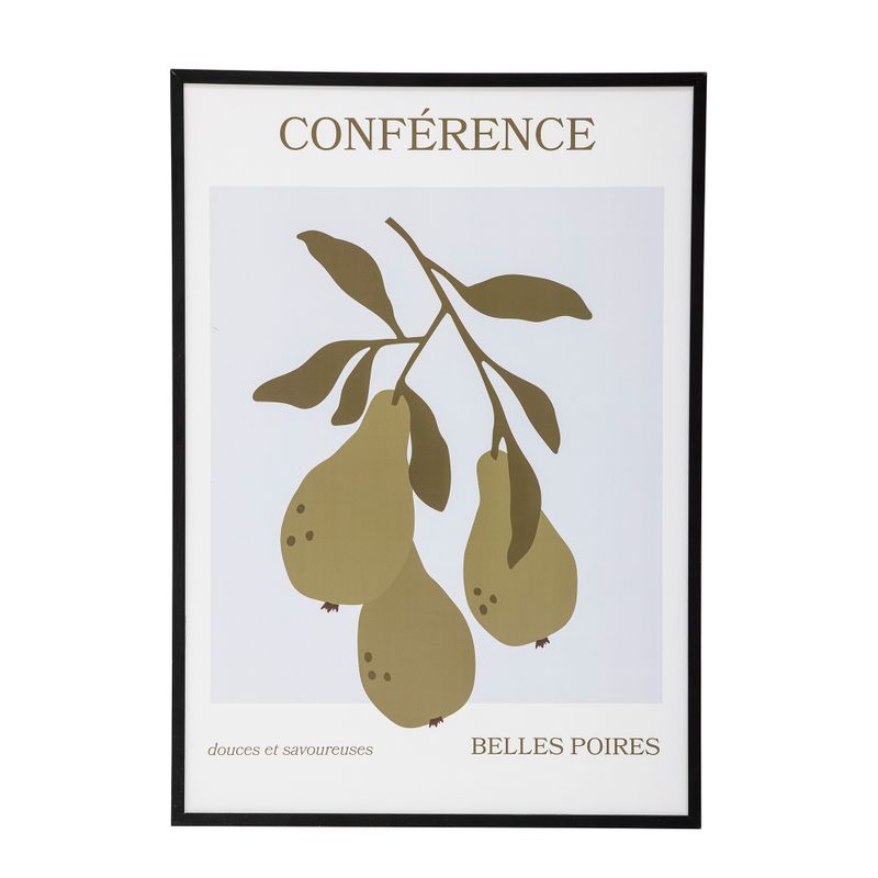 Illustration med ram Svart Furu Poire | Bloomingville