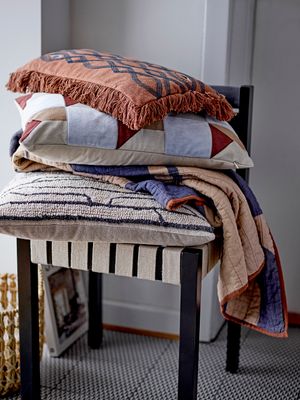 Täcke Blå Bomull OEKO-TEX© Roosi | Bloomingville