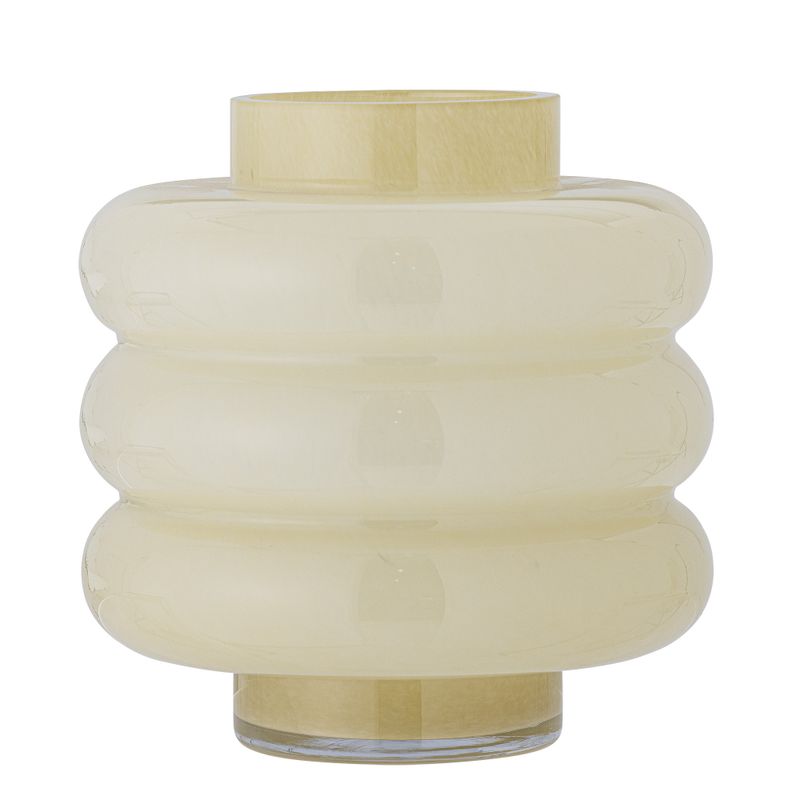 Bloomingville Sahara Vas, Gul, Glas Ø21,5xH22 cm