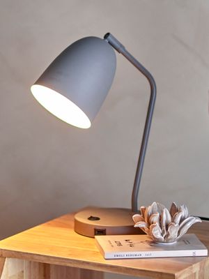Bordslampa Grå Metall Lemar | Bloomingville