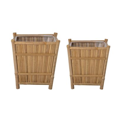 Kruka Natur Bambu Sole Set om 2 | Bloomingville
