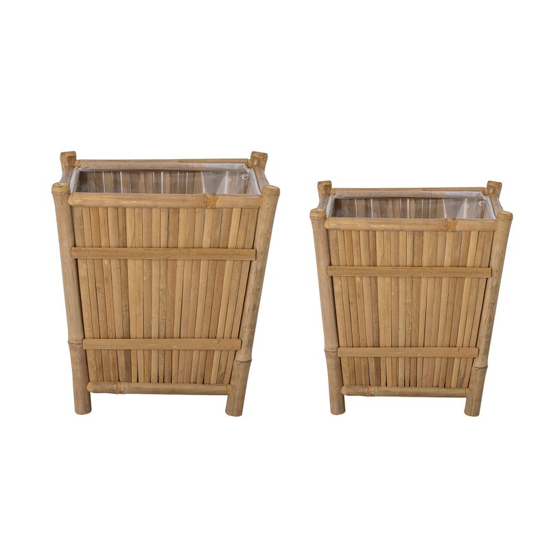 Kruka Natur Bambu Sole Set om 2 | Bloomingville