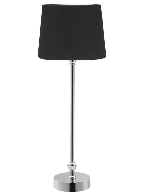 Liam Bordslampa med Svart Skärm 59cm Silver | PR Home