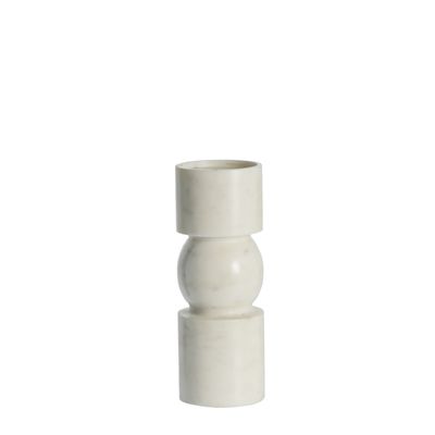 Lene Bjerre Ellia Ljusstake Vit Marmor H23 cm