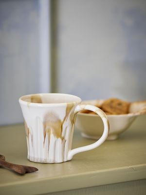 Bloomingville Joseph Mugg, Brun, Stengods Ø9xH9,5 cm, Set om 4