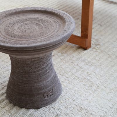 Bergs Potter Celeste RAW Kruka Med Fat Grå, H 34 cm