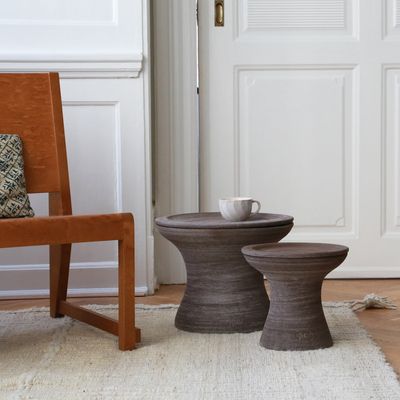 Bergs Potter Celeste RAW Kruka Med Fat Grå, H 28 cm