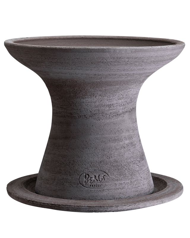Bergs Potter Celeste RAW Kruka Med Fat Grå, H 23 cm
