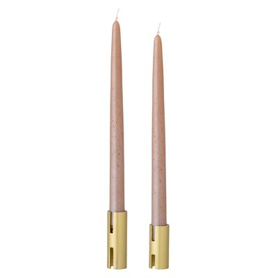 Ljusstake Guld Metall Hatice Set om 2 | Bloomingville