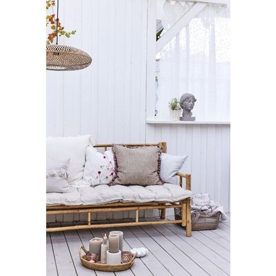 Lene Bjerre Eliana Ljusstake Vit Marmor H10 cm