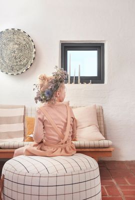 OYOY Gallerpuff Stor Off-White Bomull