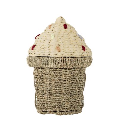 Bloomingville Cillie Korg M/Lock, Natur, Sjögräs Ø28xH41 cm