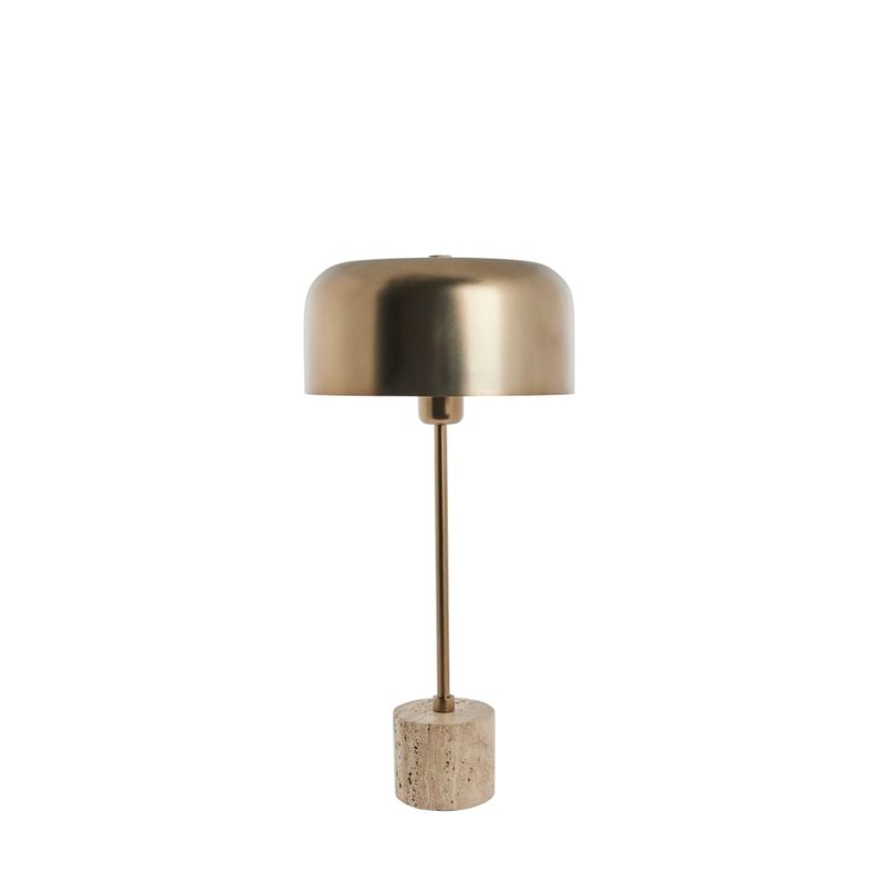 Bordslampa Sofillia Linne/Ljus Guld Travertin/Järn Lene Bjerre