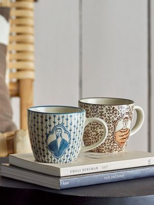 Kopp Blå Stengods Tonia Set om 2 | Bloomingville