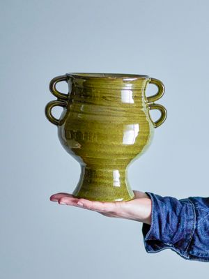 Kruka Grön Stengods Raia | Bloomingville