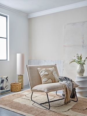 Sidobord Vit Stengods Volise | Bloomingville