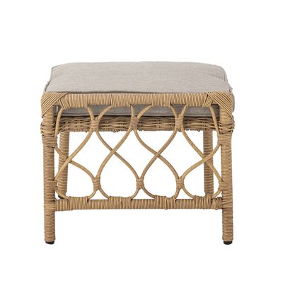 Belluce Lounge Chair w/Stool Natur Polyrattan H82cm Set om 2 Bloomingville