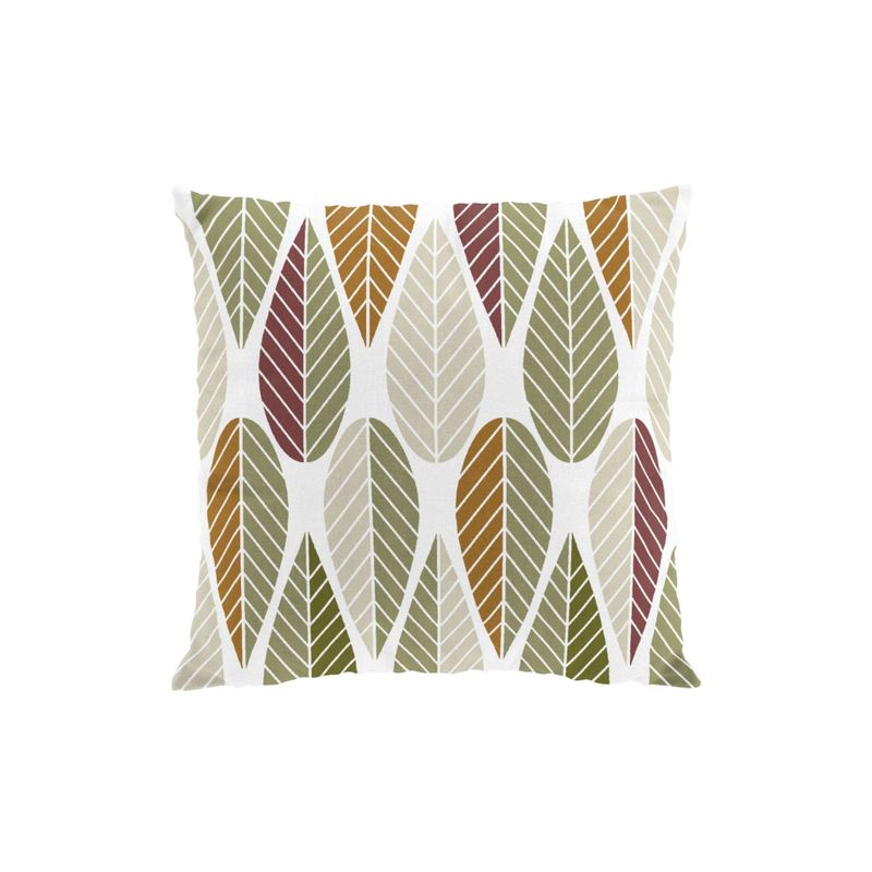 Blader grön/rost kuddfodral Arvidssons Textil