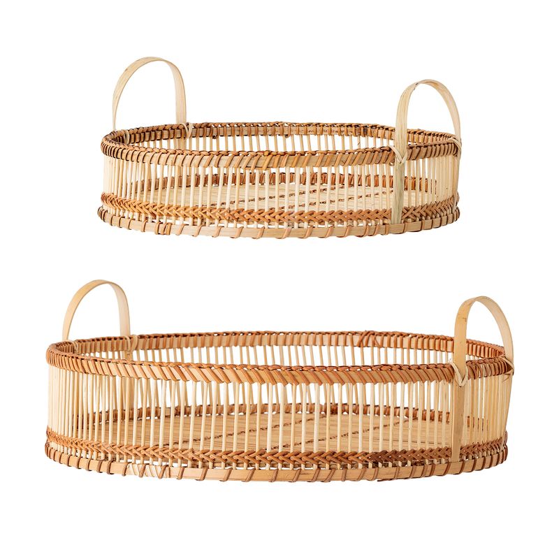 Serveringsbricka Natur Bambu Salle Set om 2 | Bloomingville
