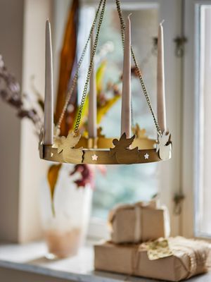 Adventsljusstake Guld Metall Elmir | Bloomingville