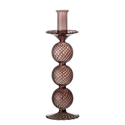 Ljusstake Lila Glas Daq | Bloomingville