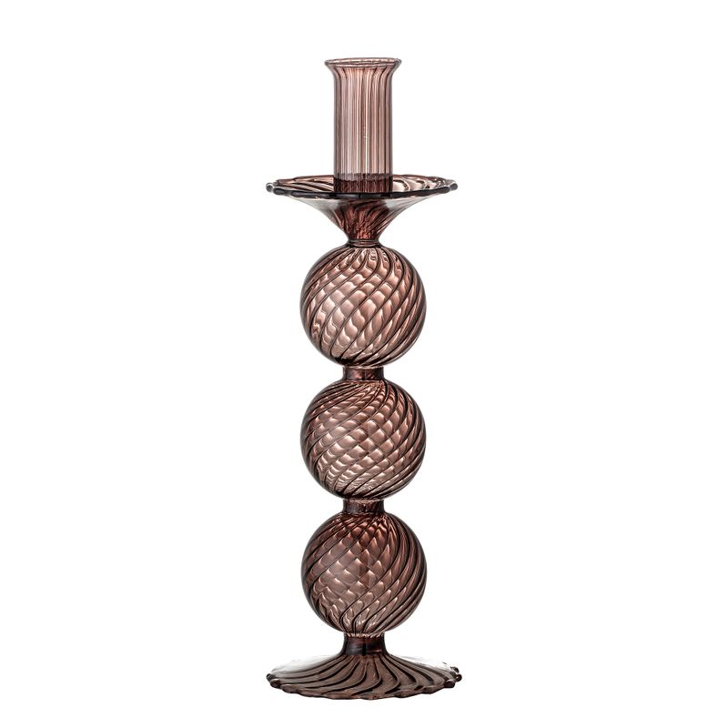 Ljusstake Lila Glas Daq | Bloomingville