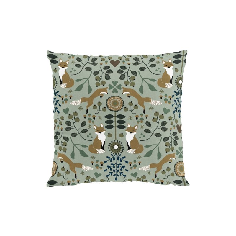 Rävstigen grön kuddfodral Arvidssons Textil