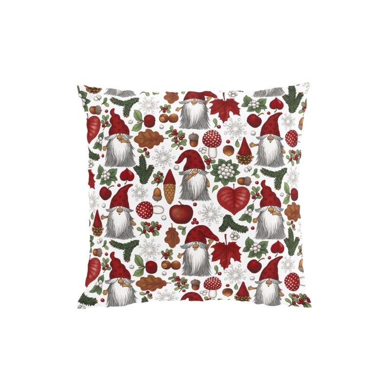Tomteskogen offwhite/röd kuddfodral Arvidssons Textil