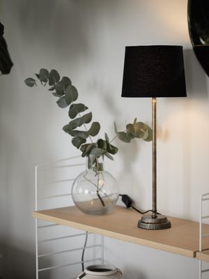 PR Home Kent Bordslampa med Svart Skärm 59 cm Brons