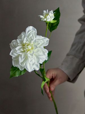 Stjälk Vit Konstgjorda blommor Dahlia | Bloomingville