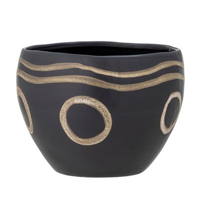 Kruka Svart Stengods Magnus | Bloomingville