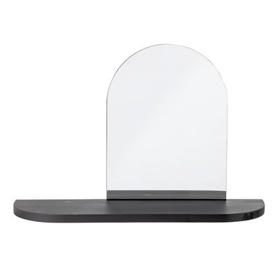 Spegel med hylla Svart MDF Annlie | Bloomingville