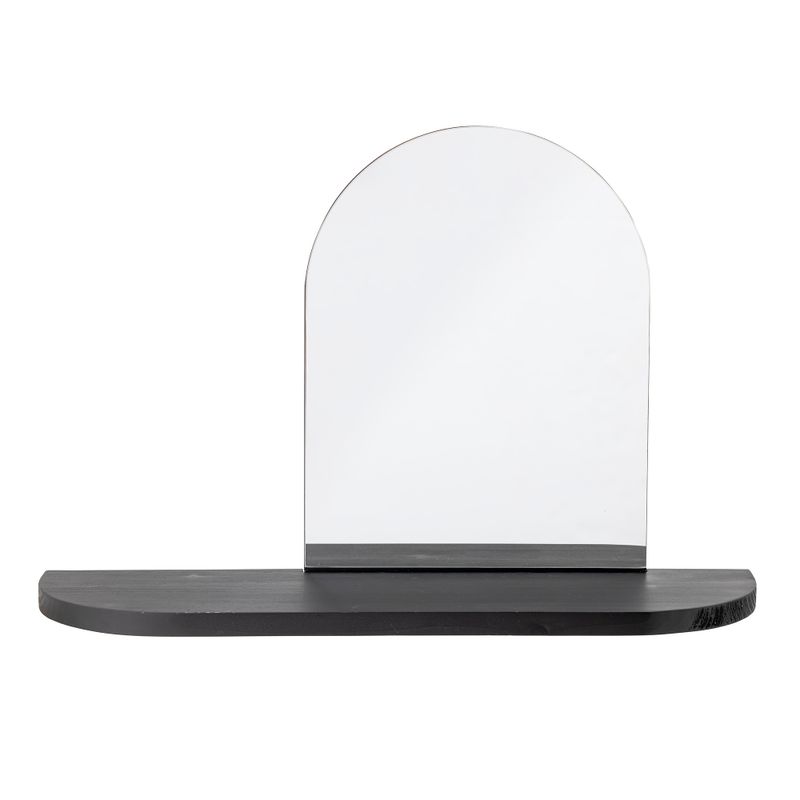 Spegel med hylla Svart MDF Annlie | Bloomingville