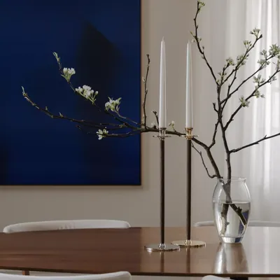 Hilke Collection Ljusstake, Alto Basso - Förnicklad Mässing