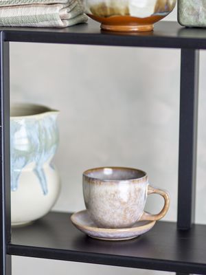 Bloomingville Brenta Kopp M/Fat, Rosa, Stengods C:Ø8xH7/S:Ø11xH2 cm, Set om 4