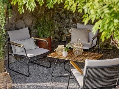 Hampton Loungefåtölj Svart Metall H76cm Bloomingville